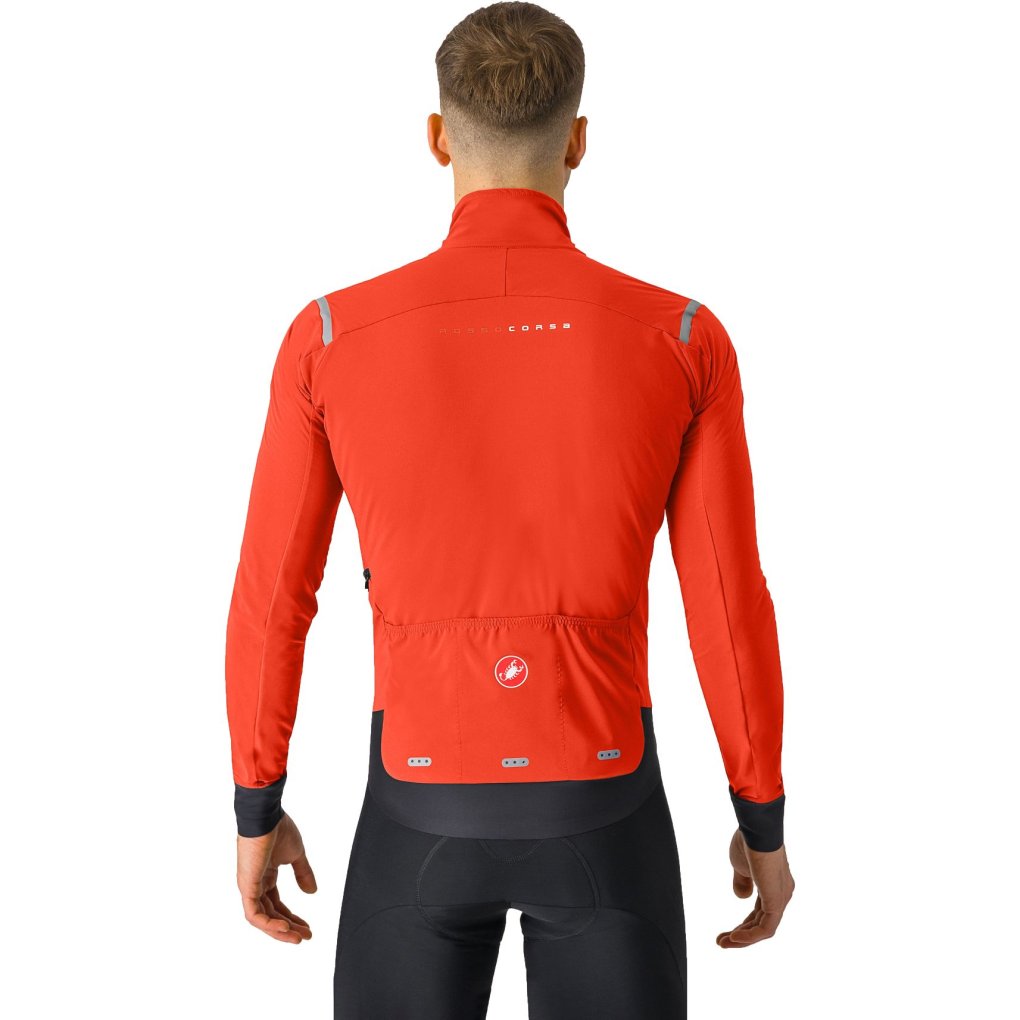 Castelli Alpha Flight RoS Jacket Men - red ochre/black reflex-black 608