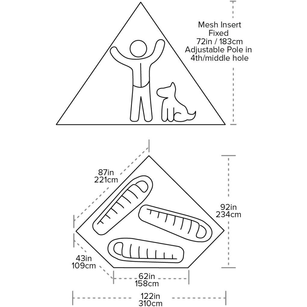 Big Agnes Gold Camp UL 3 Mesh Inner Tent