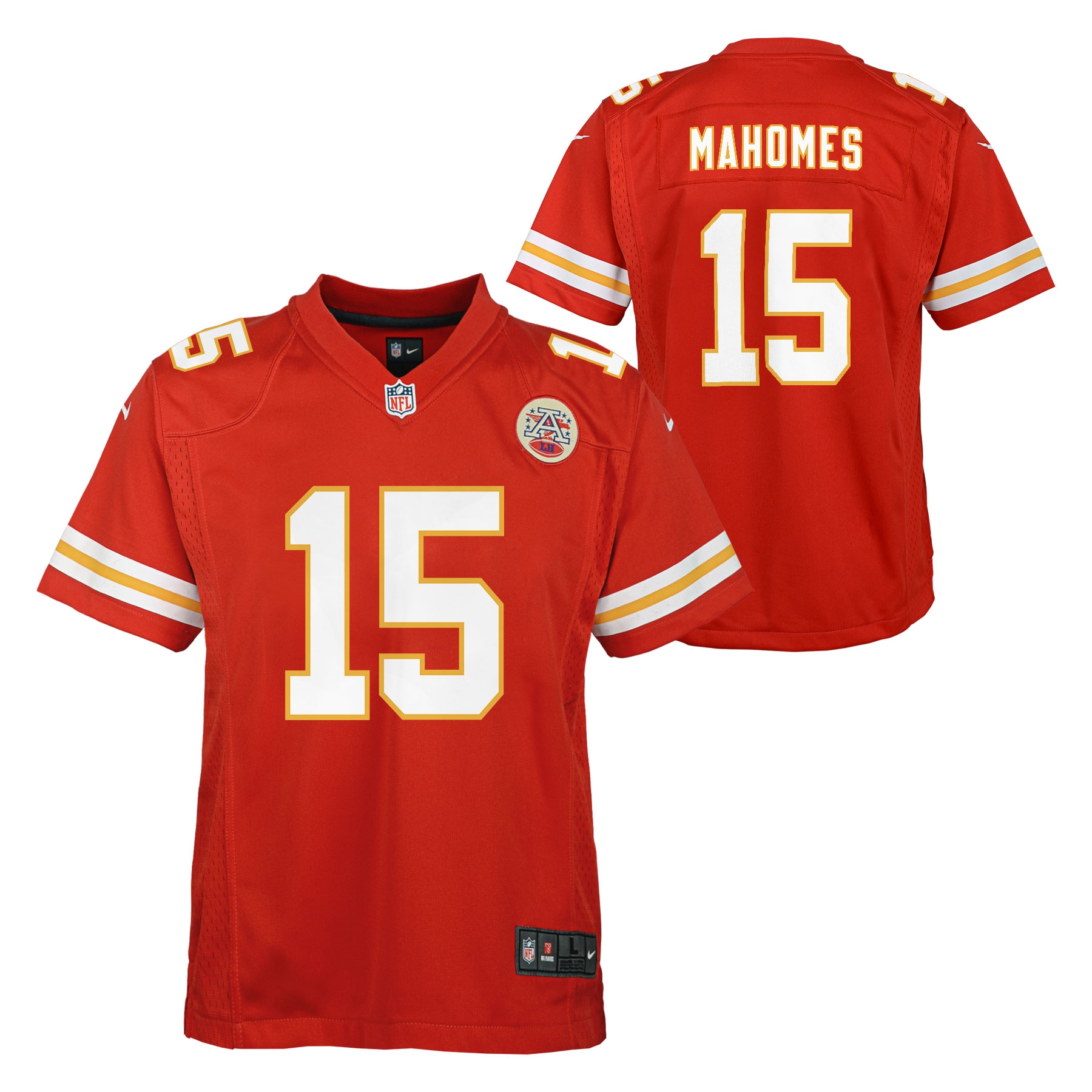 Patrick Mahomes #15 Kansas City Chiefs Nike Game Youth NFL Jersey (KIDS)