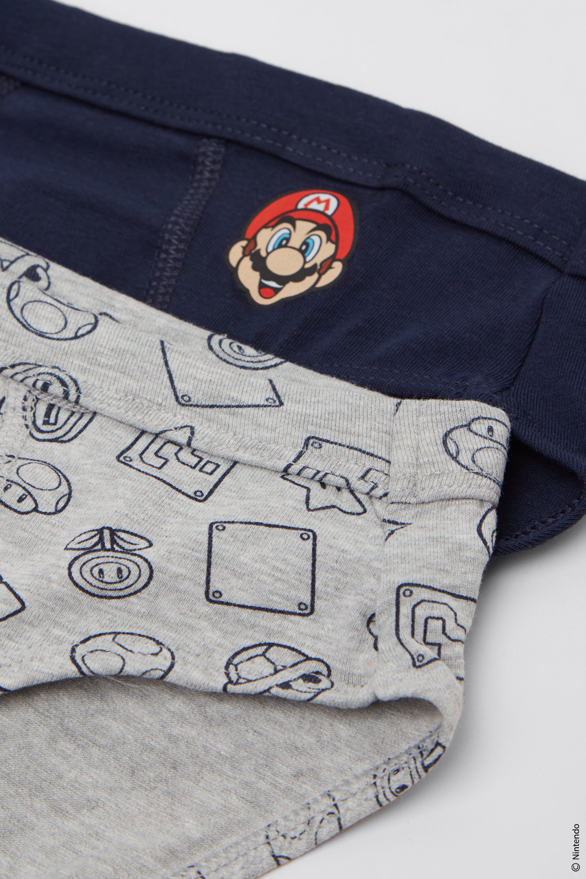2 Pairs of Boys' Super Mario Print Cotton Briefs