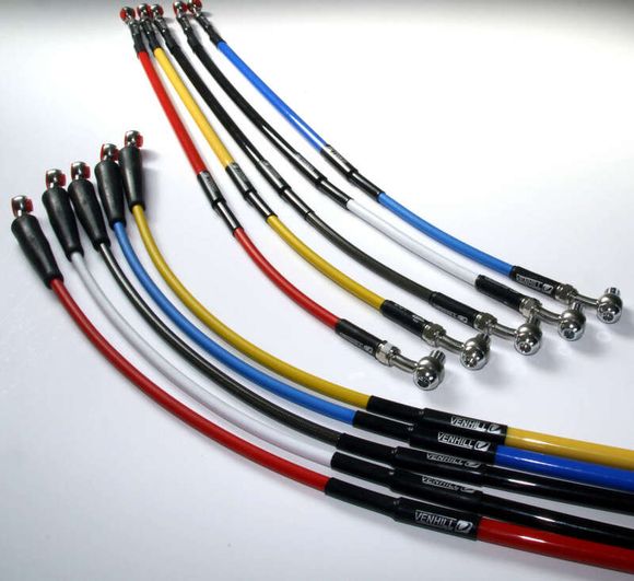 Kit durite de frein Venhill avant noir/raccord inoxRef : VENL00217A / 1077066002