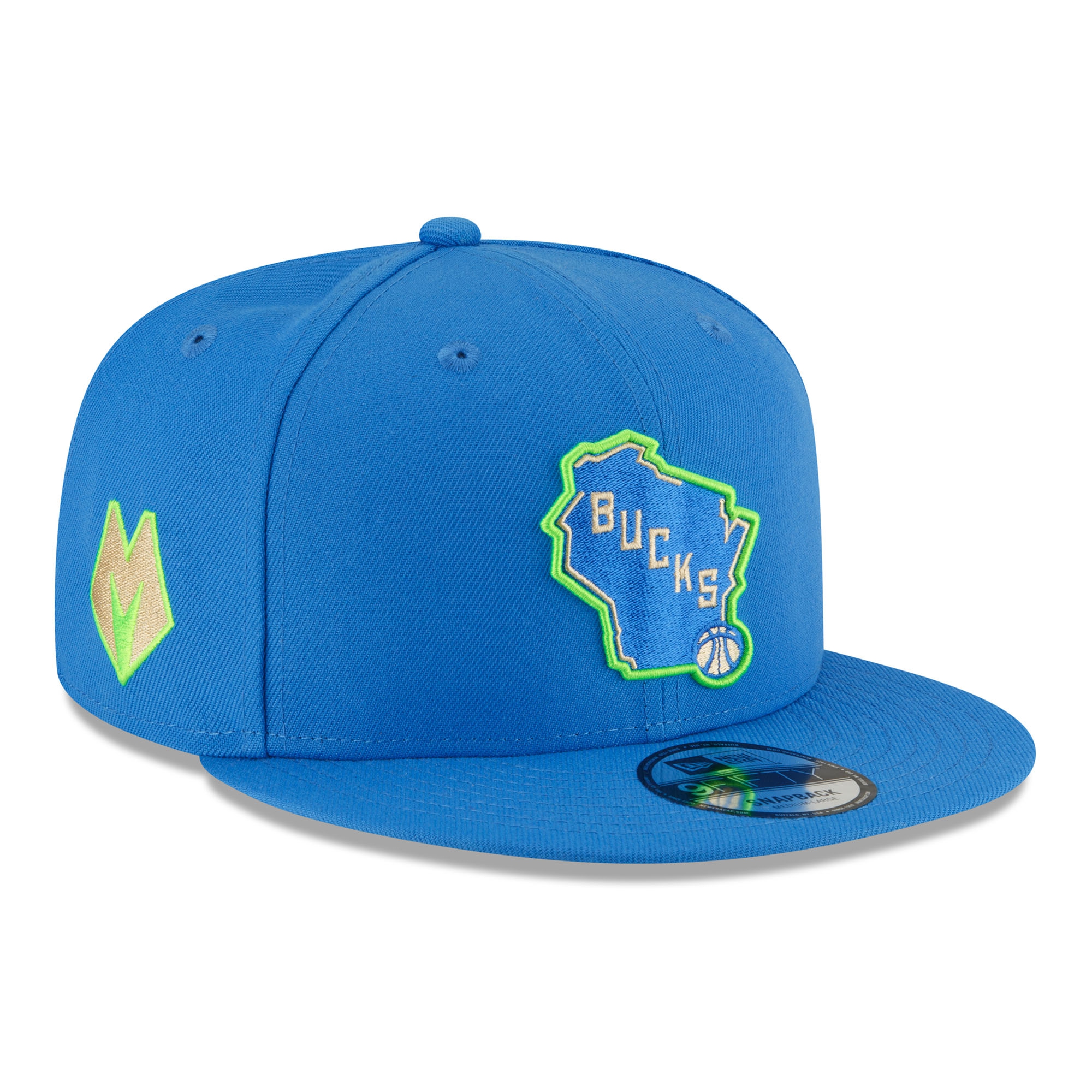 Milwaukee Bucks 2023 NBA City Edition New Era 9FIFTY Snapback Cap Alternate