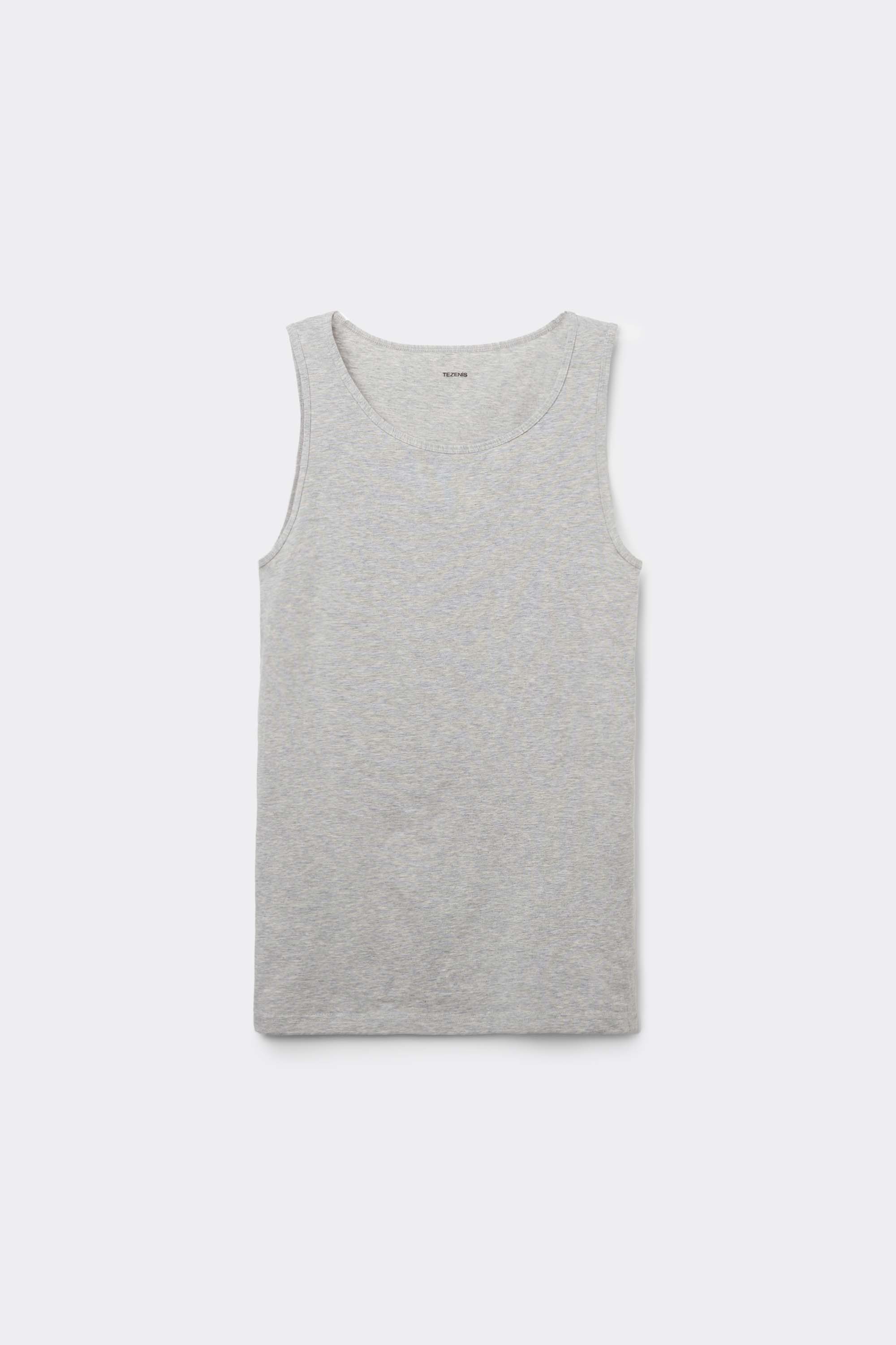 Stretch Cotton Vest with Wide Shoulder Straps