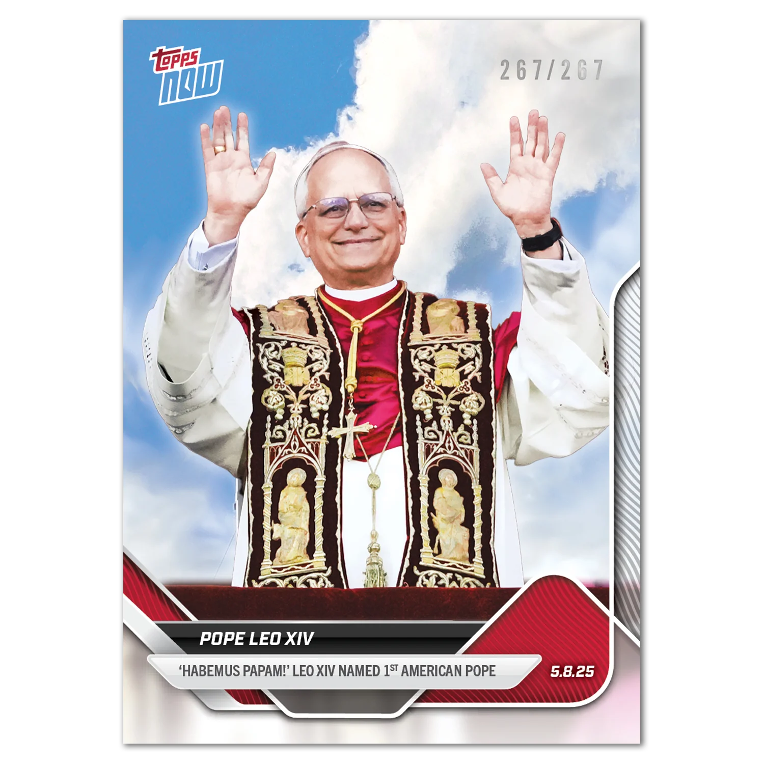Pope Leo XIV - 2025 Topps NOW® - Card POPE