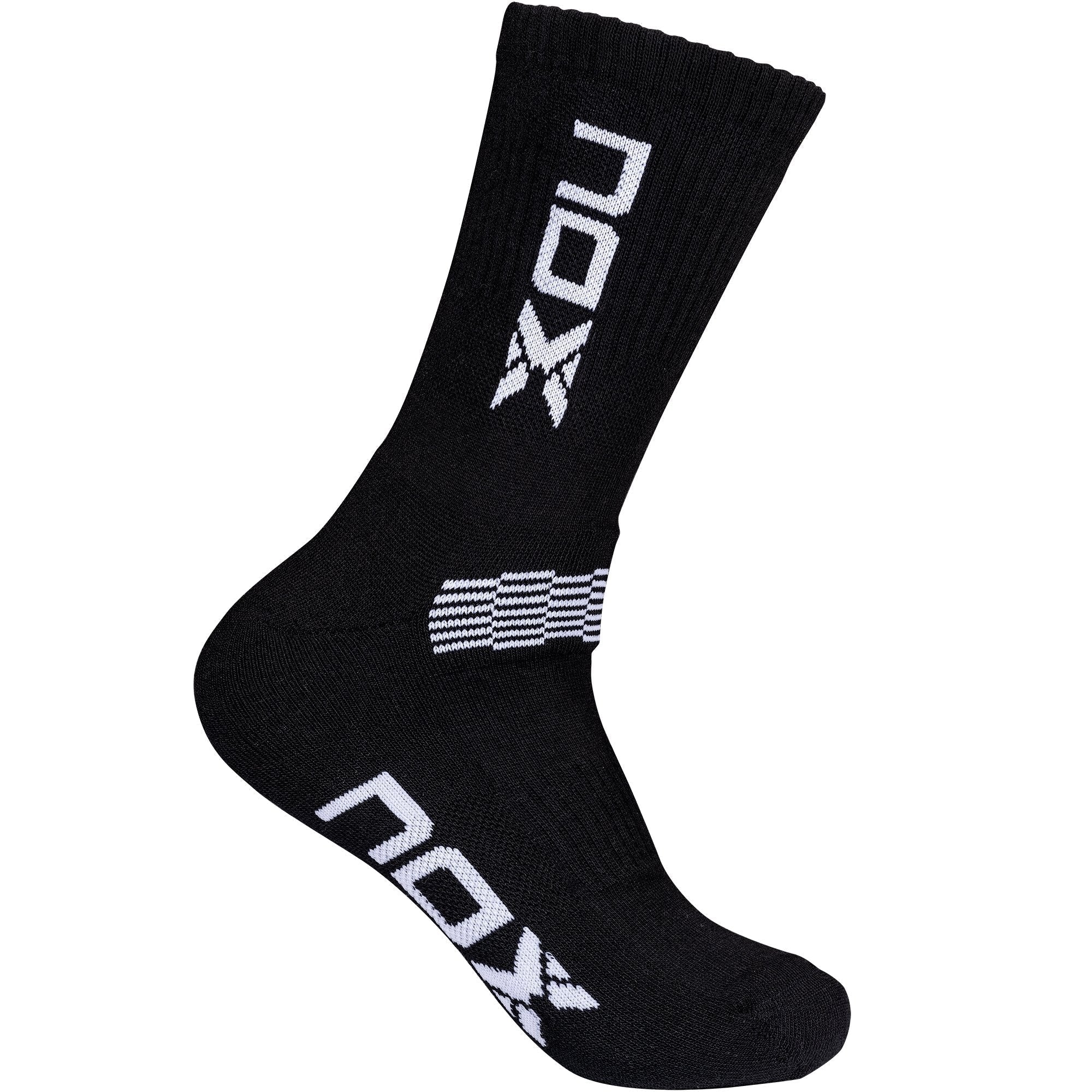 Bag of 6 pairs - Pack of technical crew socks in black/white