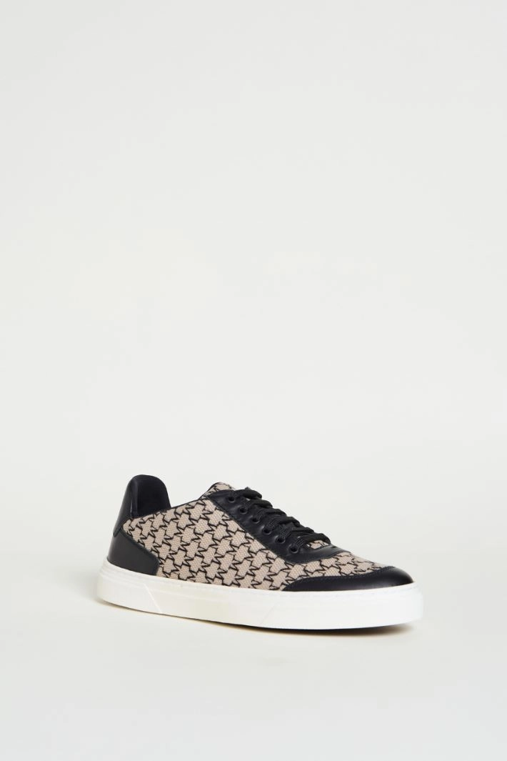 Jacquard sneakers - BEIGE BLACK