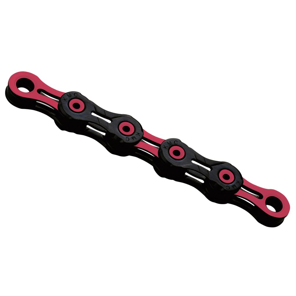 KMC DLC Chain - WAXED | 11-speed - black/pink
