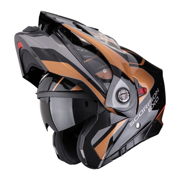 Casque modulable Scorpion Exo ADX-2 - KAMPS - Noir / MarronRef : SC1281
