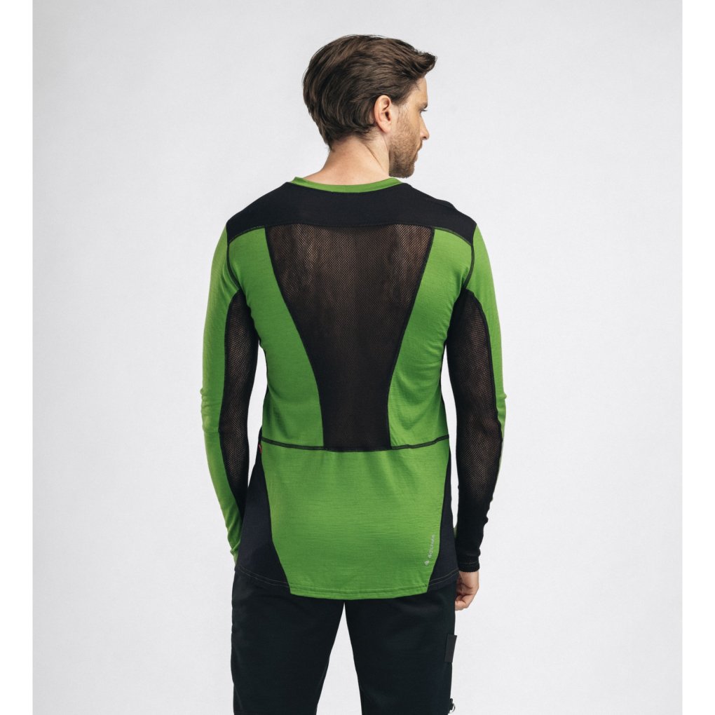 Aclima Lightwool 140 Sport Long Sleeve Shirt Men - cactus/jet black