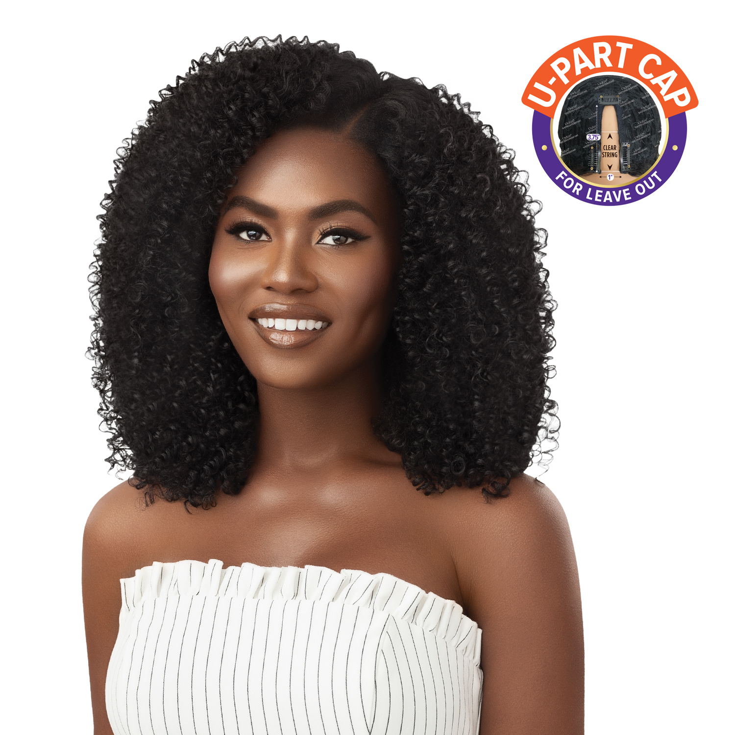 Outre Human Hair Premium Blend Big Beautiful Hair Leave Out Wig Afro Curls 16