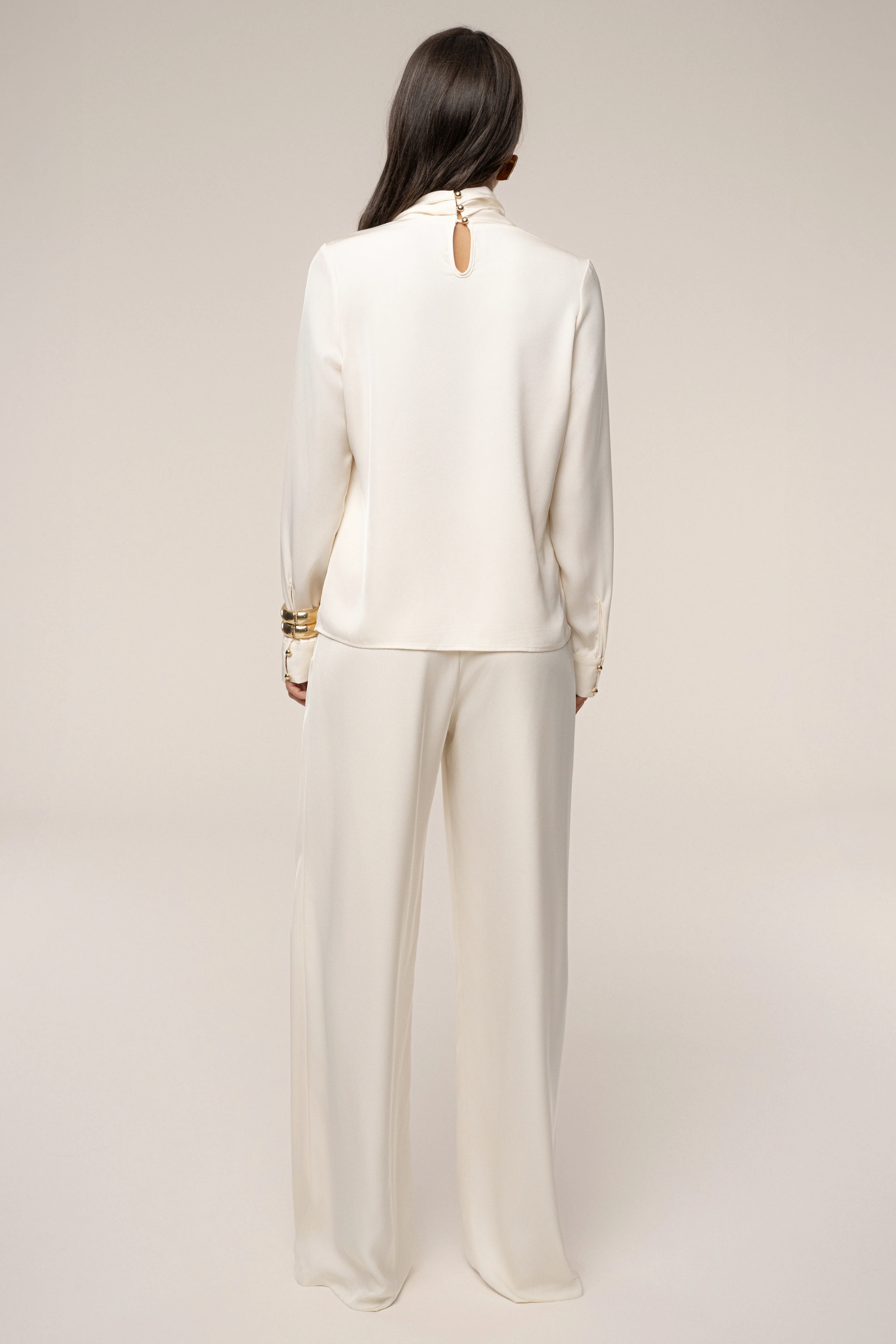 Buttercream Alexa Satin Blouse