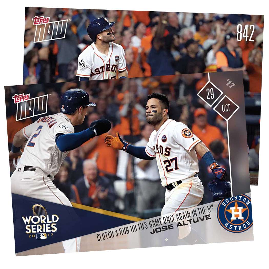 Jose Altuve - 10/30/2017 TOPPS NOW® CARD 842 - Print Run: 1085