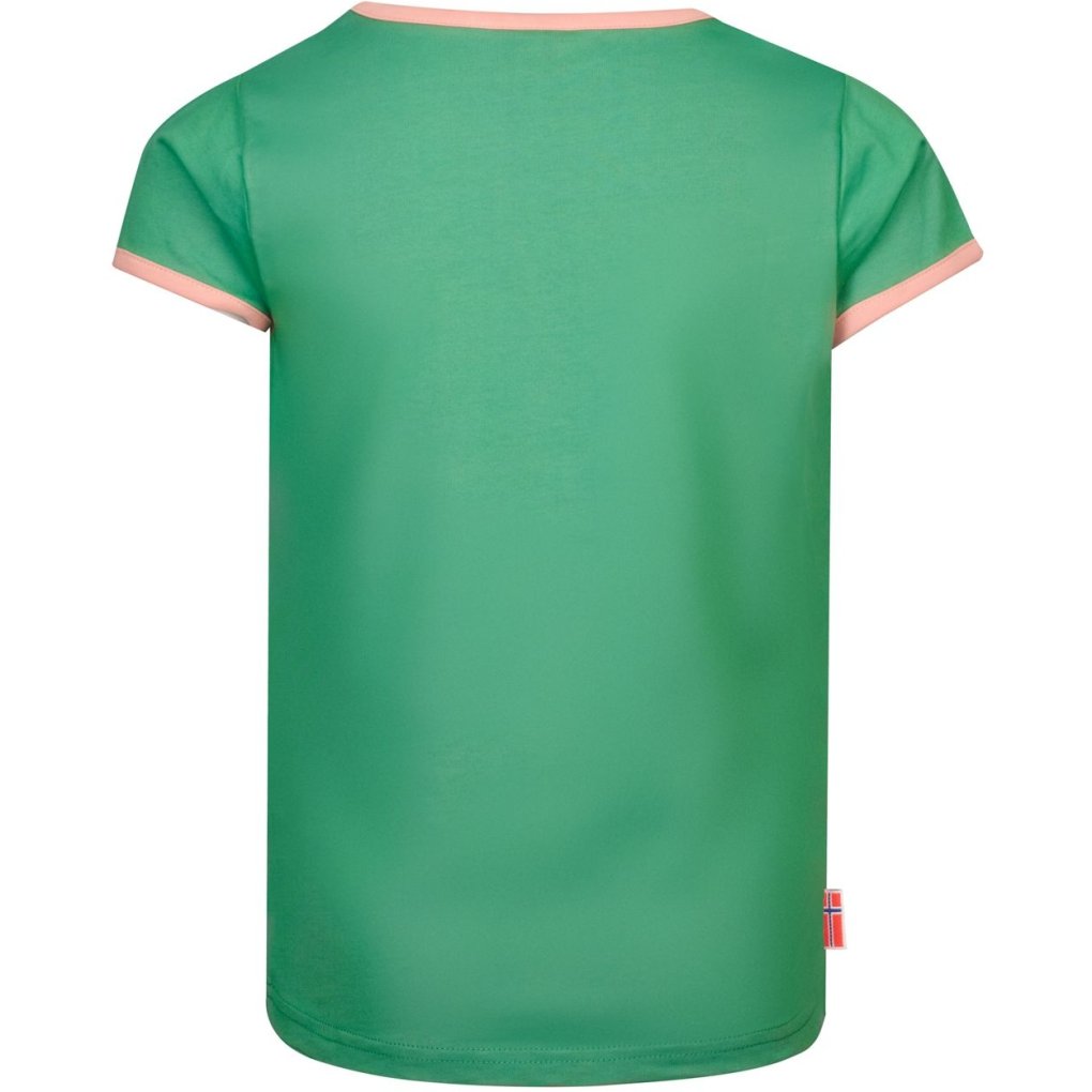 Trollkids Flower Troll T-Shirt Girls - Leaf Green/Dahlia