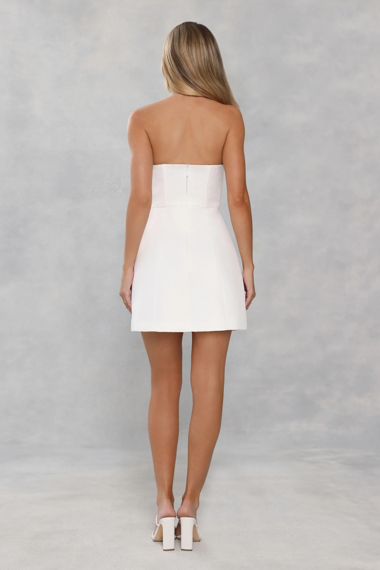 Wild Rose Affair Strapless Mini Dress White