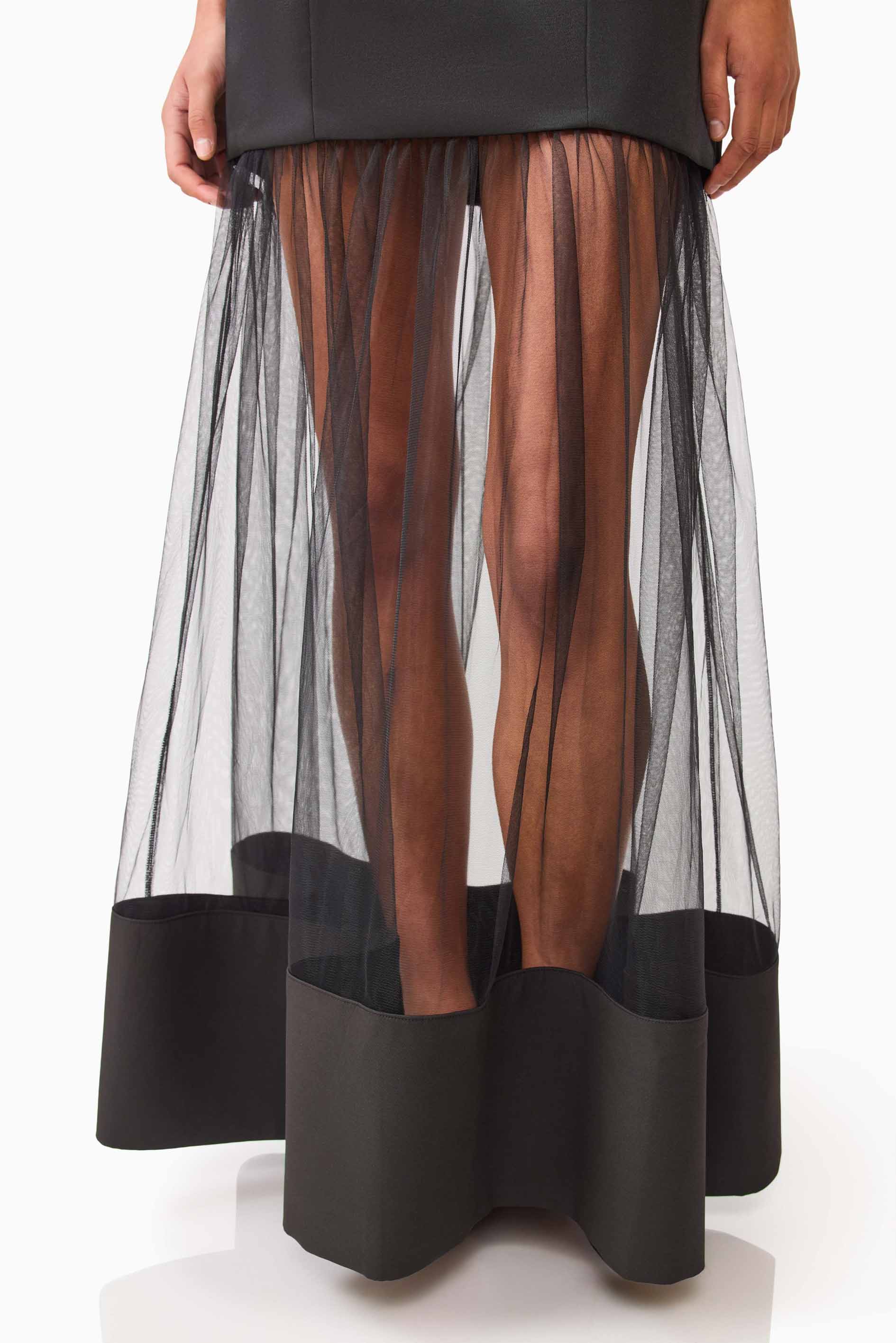 Marcella Strapless Gown in Black