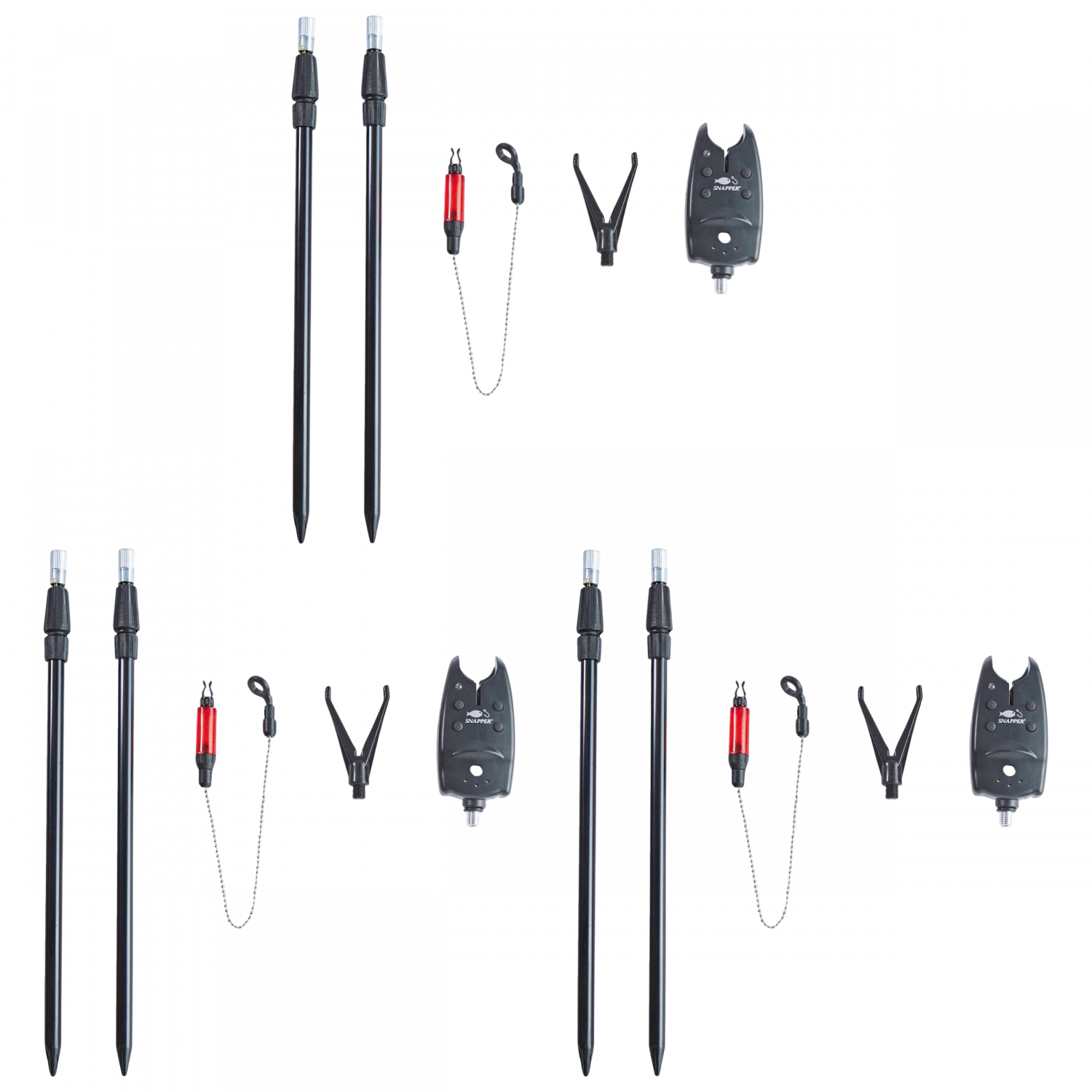 Snapper 3x bite alarm complete set