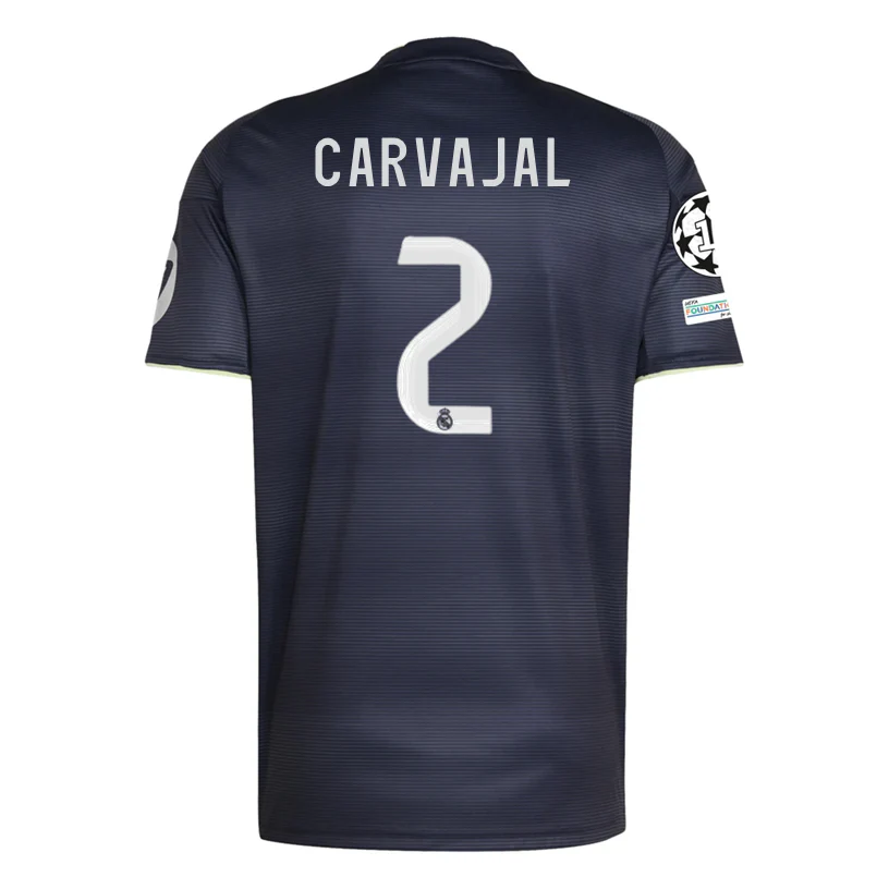 Carvajal Real Madrid 25/26 Away Jersey w/ Champions League Patches (Legend Ink)