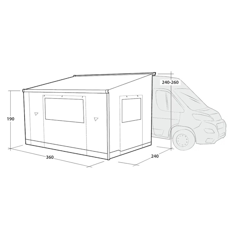 Outwell Sideroads Awning Room - grey