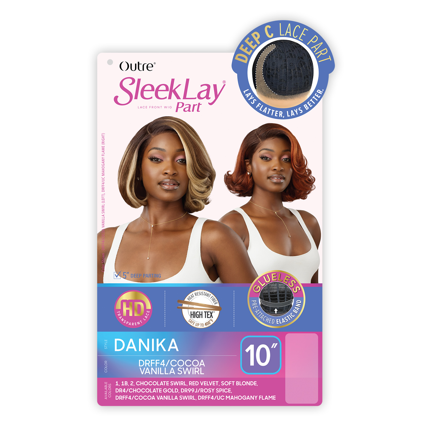 Outre HD Lace Front Wig SleekLay Glueless Deep C Lace Part Danika