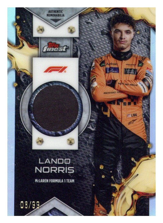 2024 Topps Finest Lando Norris Patch 8/99