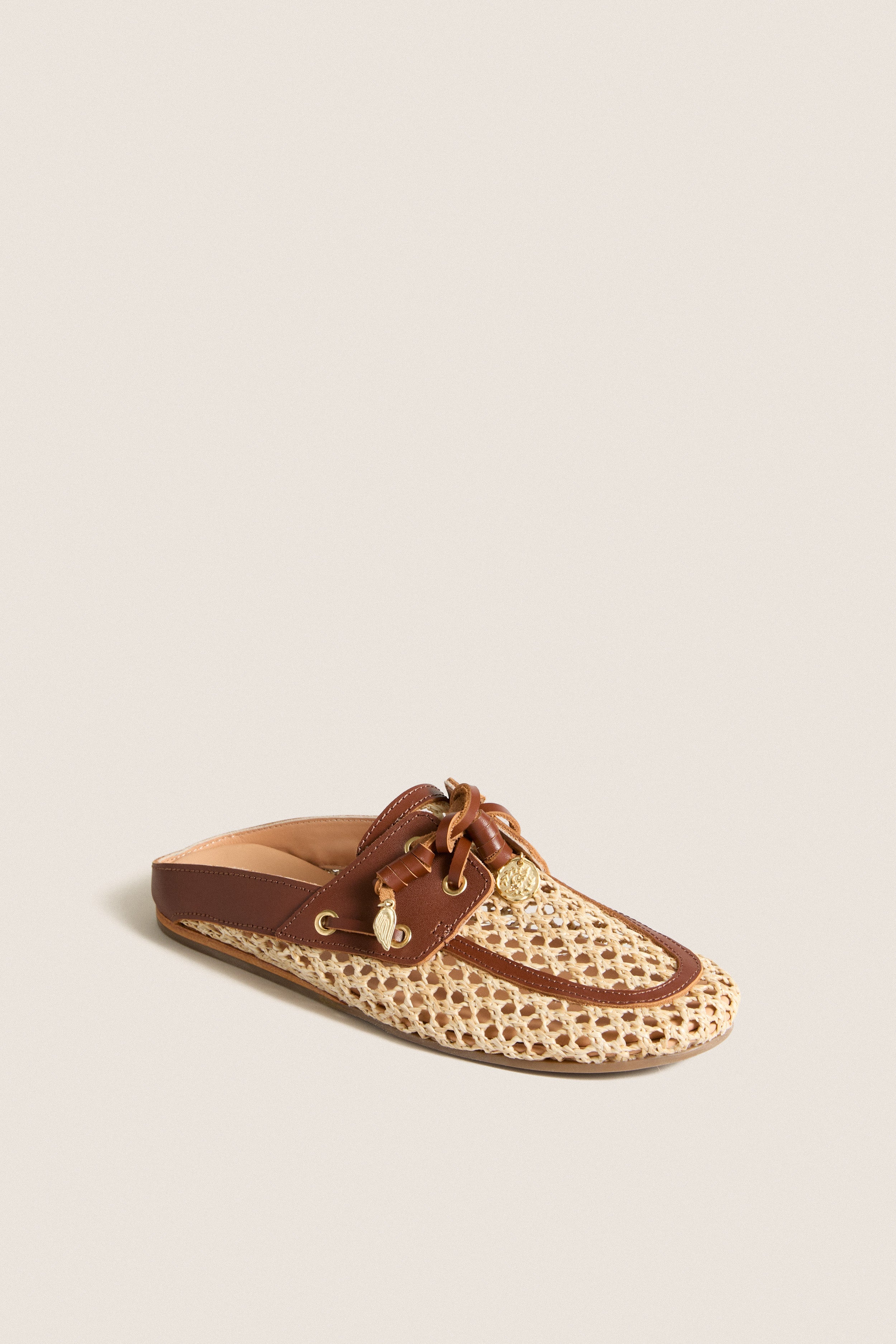 Natural Crochet Naveta Loafers