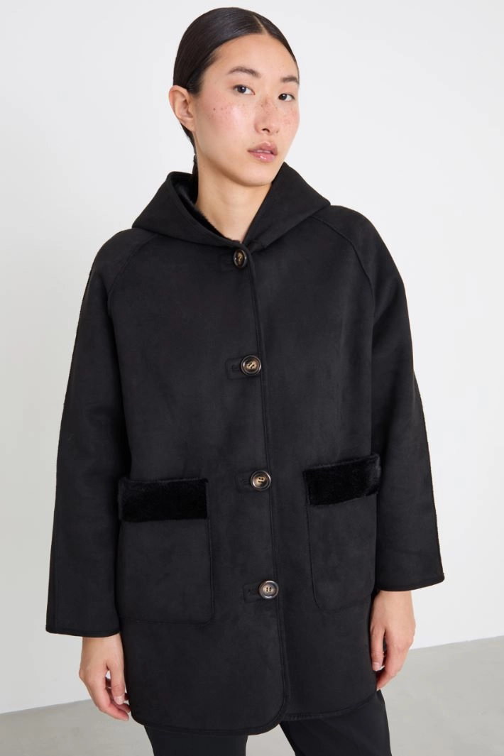Sheepskin jacket - BLACK