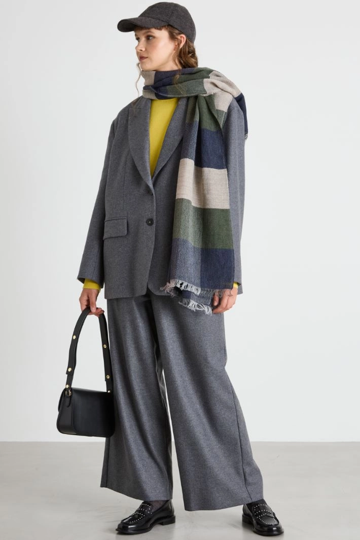 Blazer with peak lapels - DARK GREY