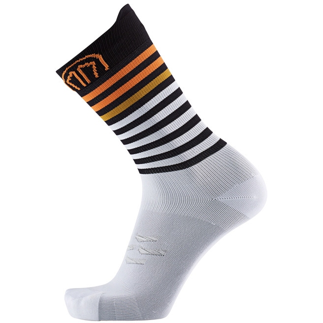 Sidas Run Anatomic Light Crew Running Socks - White/Black
