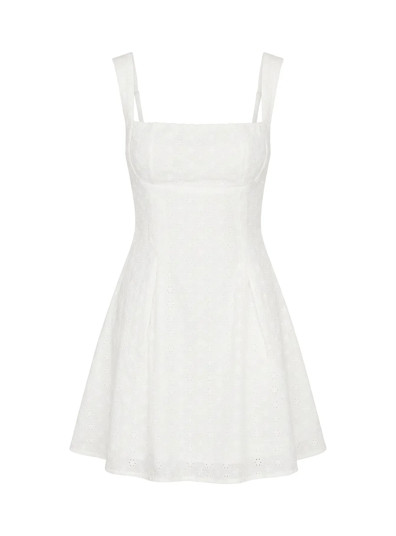 Xanthus Embroidered Mini Dress White