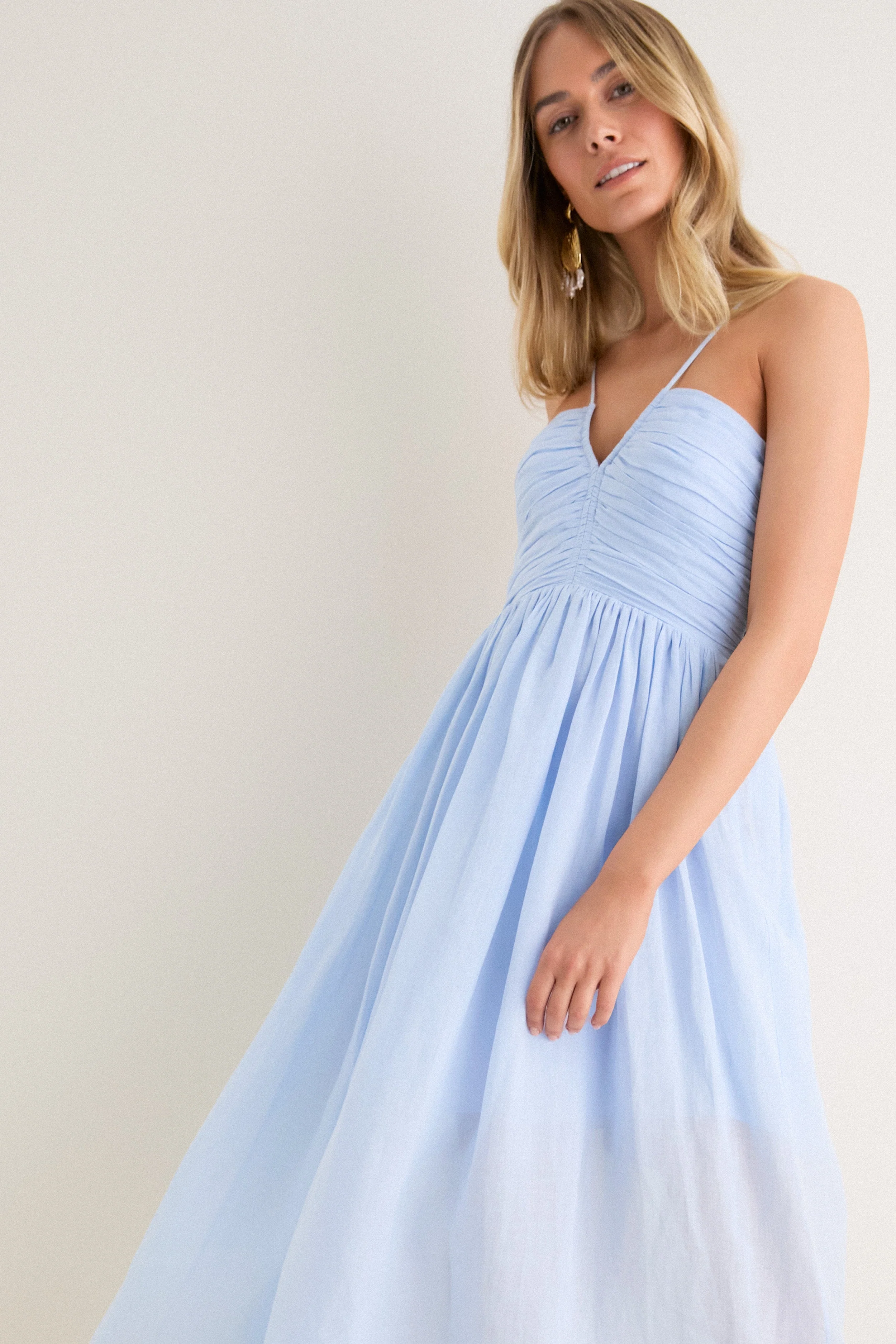 Sky Blue Rumi Midi Dress