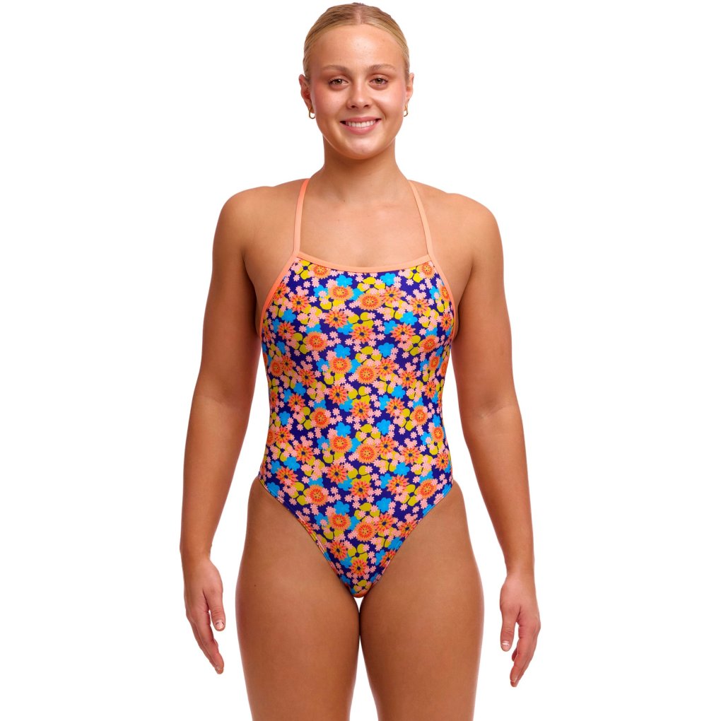 Funkita Tie Me Tight Eco One Piece Swimsuit Women - Killer Flowers