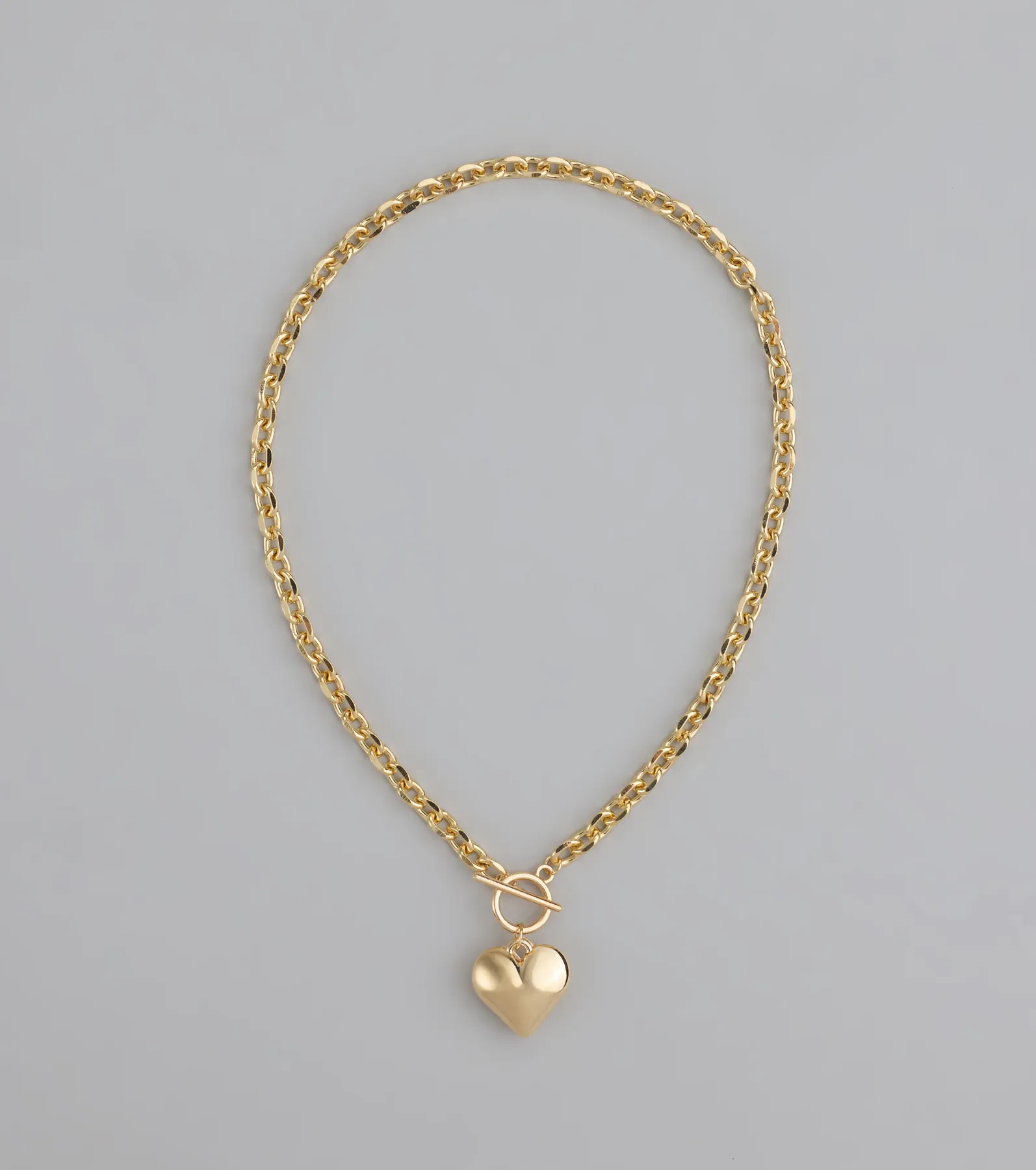 So Adorable Heart Charm Chain Necklace
