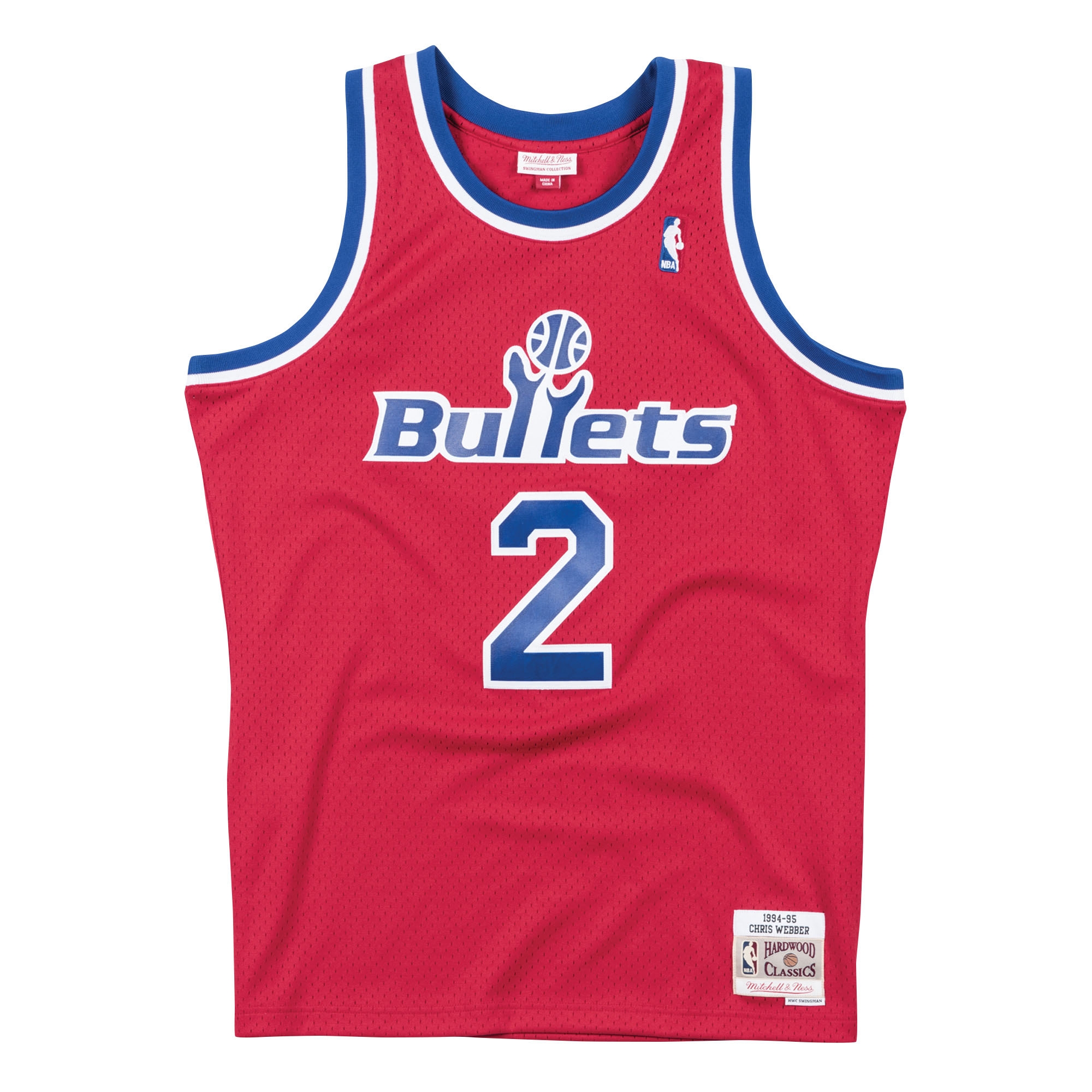 Chris Webber #2 Washington Bullets 1994-95 Swingman NBA Jersey Red