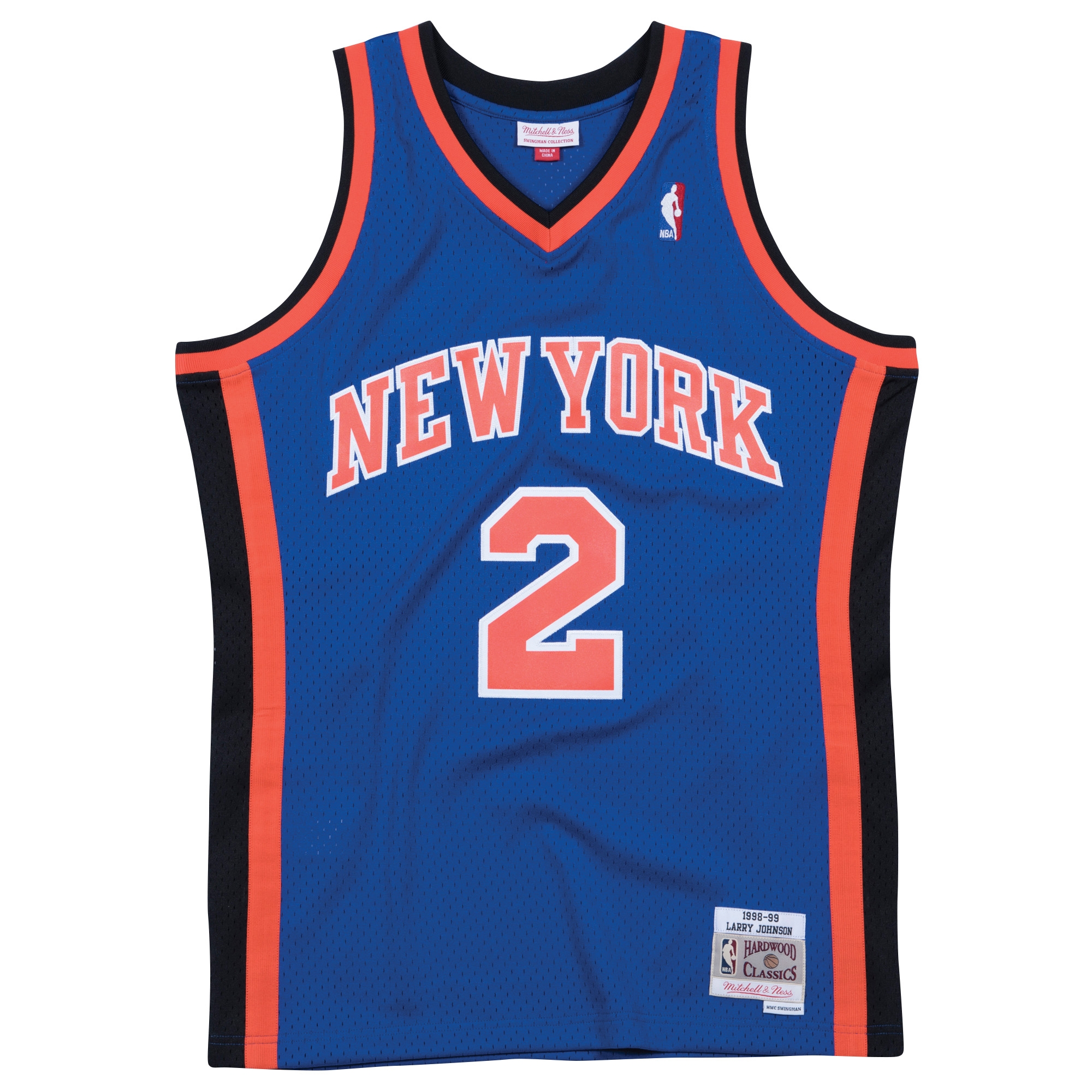 Larry Johnson #2 New York Knicks 1998-99 Mitchell & Ness Swingman NBA Jersey Blue
