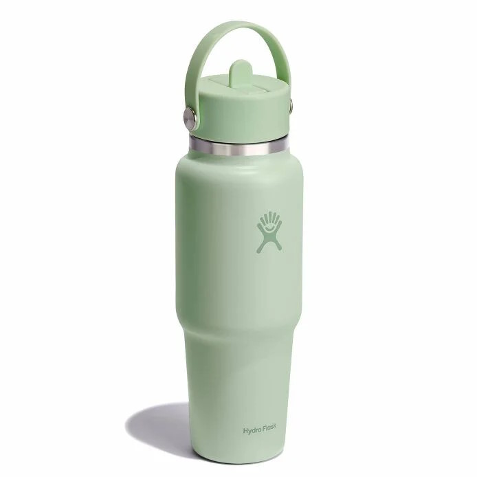 Hydro Flask 32oz Wide Mouth Insulated Travel Bottle + Flex Straw Cap - 946ml - Aloe