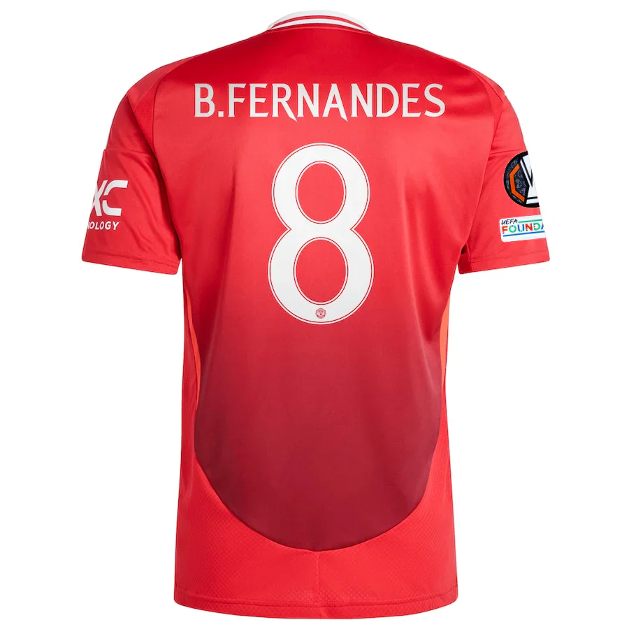 Manchester United Bruno Fernandes Home Jersey w/ Europa League Patches 24/25 (MUFC Red)