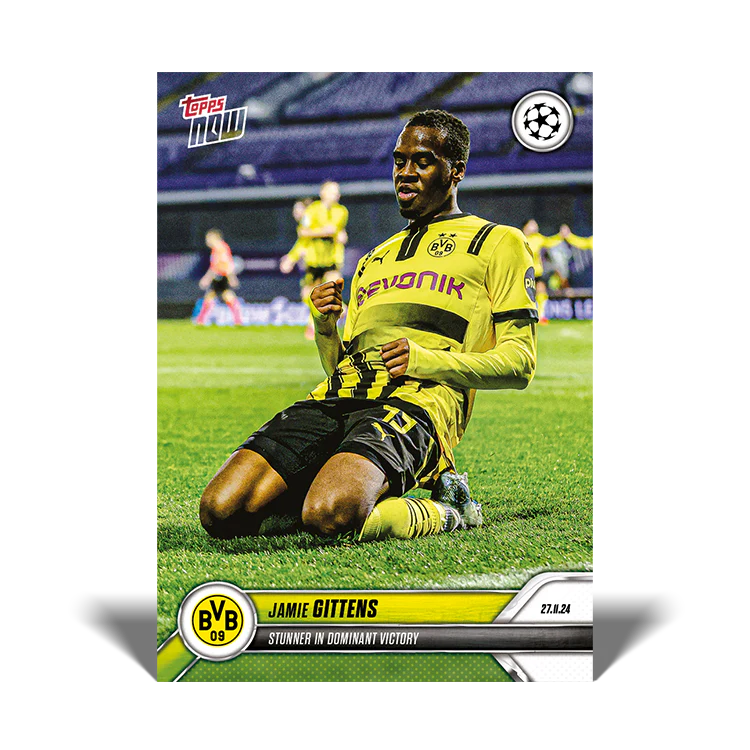 Jamie Gittens - Stunner in dominant victory - 24/25 UCC Topps NOW® Card 57