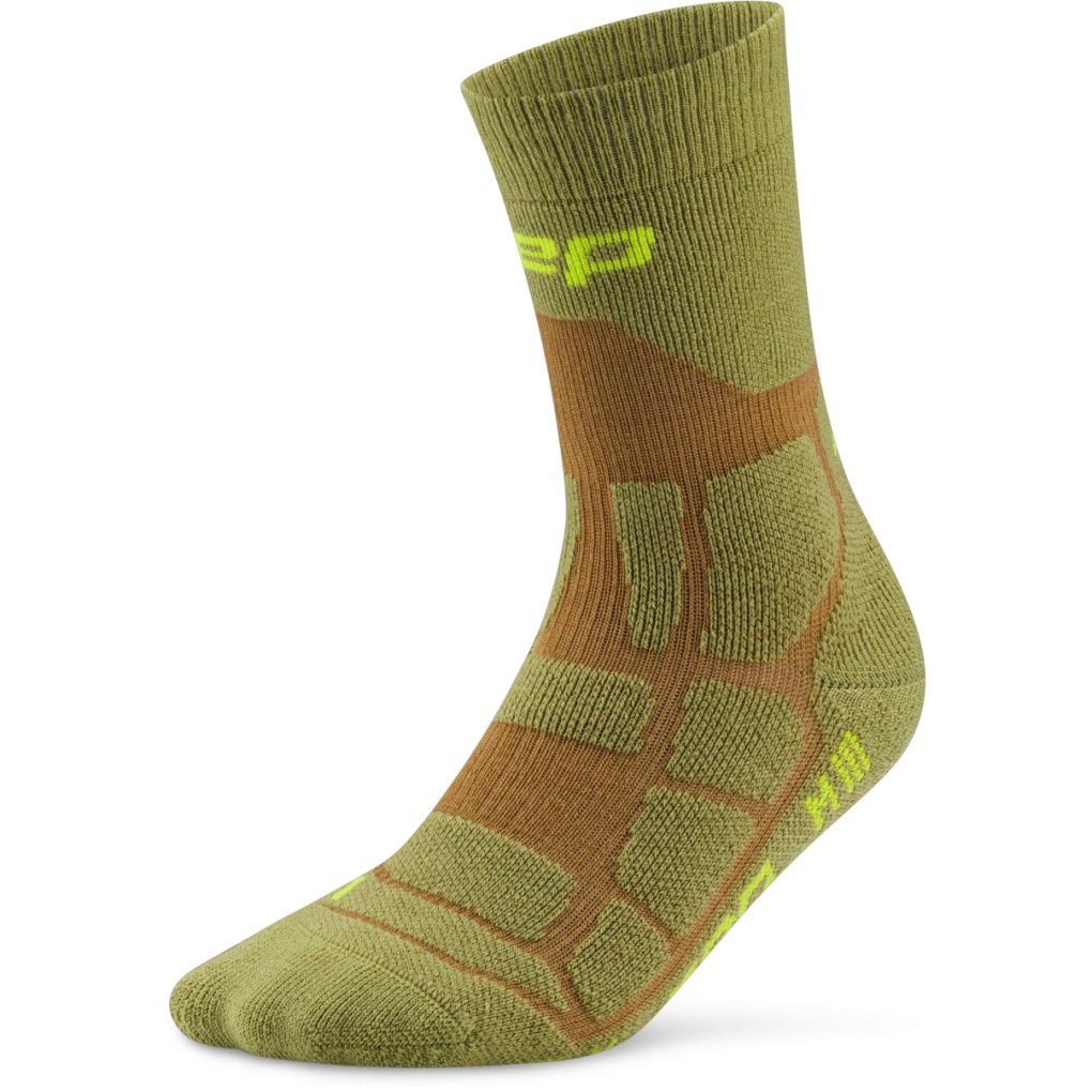 CEP Hiking Max Cushion Mid Cut Compression Socks Men - olive/brown