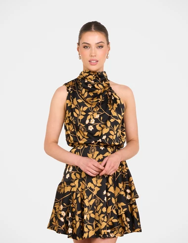 Raleigh Frill Hem Mini Dress