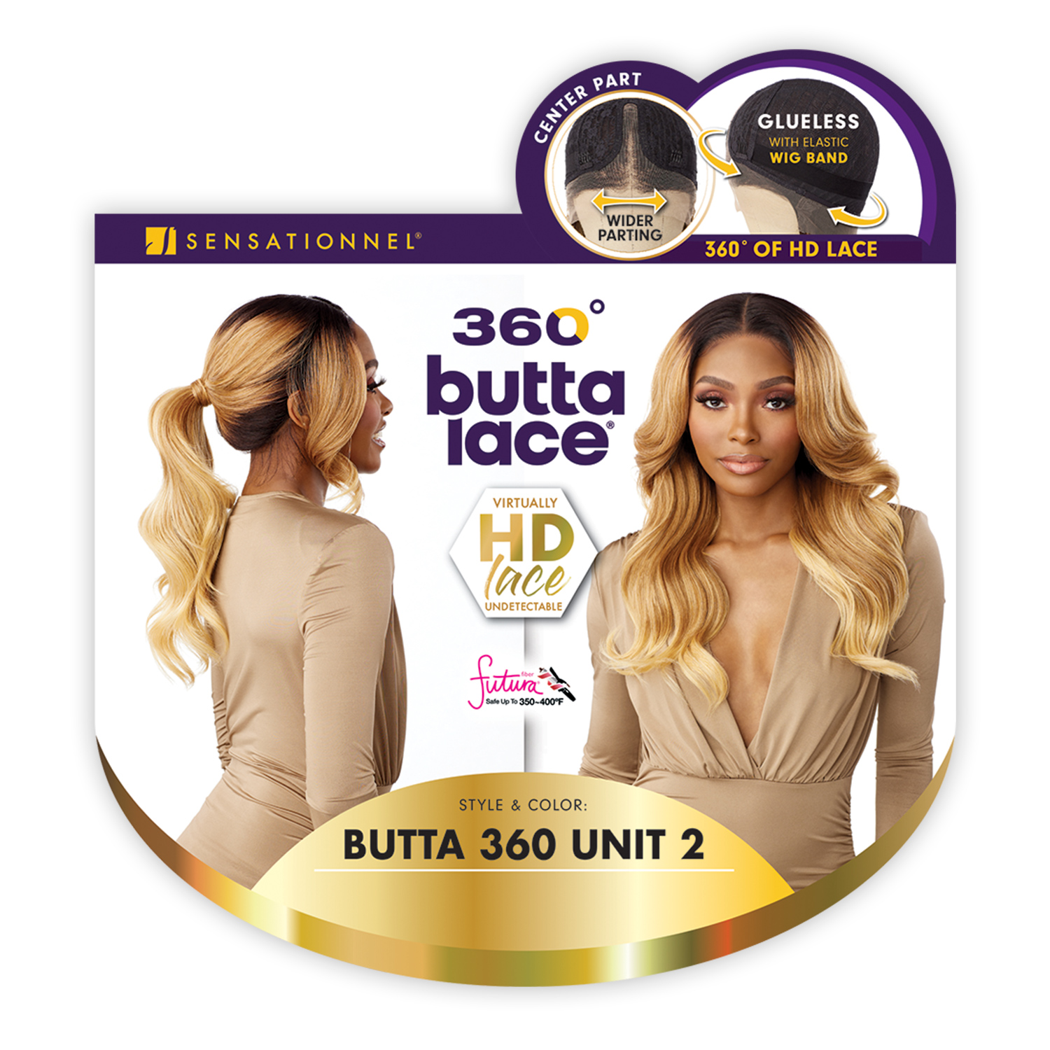 Sensationnel HD Lace Front Wig Glueless Butta 360 Unit 2