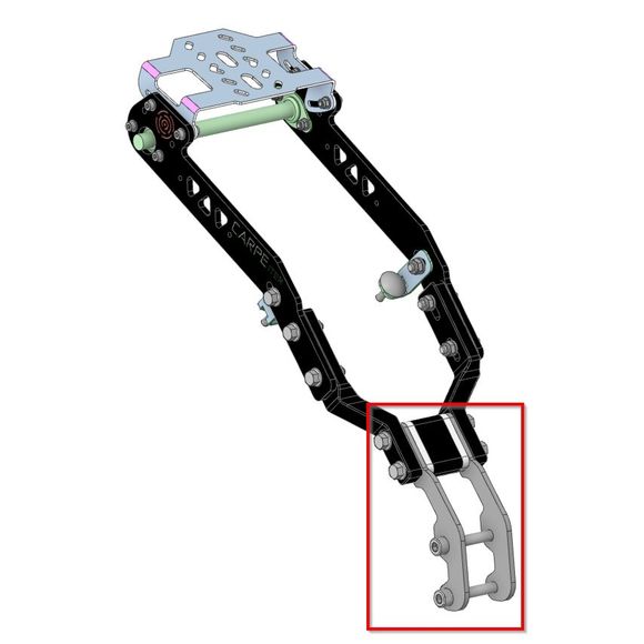 Carpe Iter mounting kit For mounting on mask - Yamaha Ténéré 700 UniversalRef: Carp0017 / T700_Br_Mm_Kit