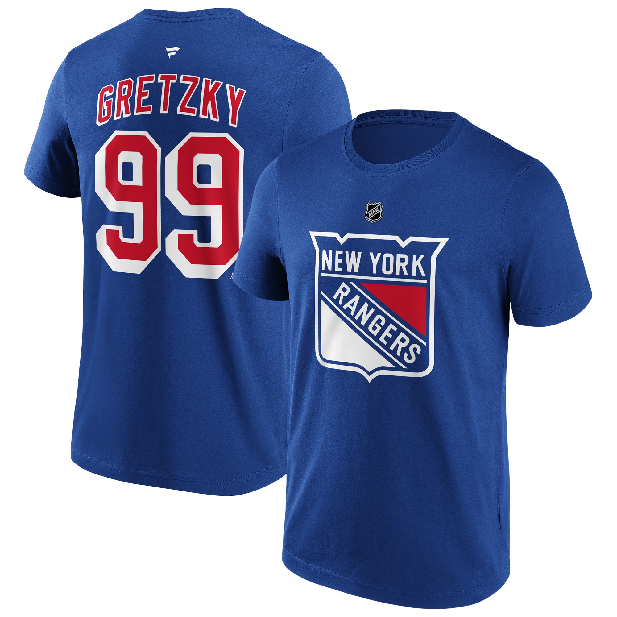 Wayne Gretzky #99 New York Rangers Alumni NHL T-Shirt Blue