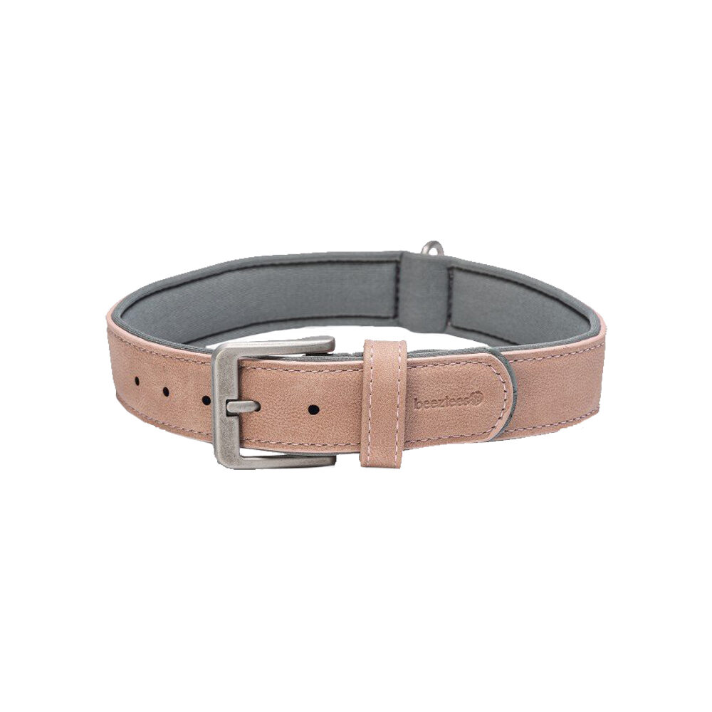 Beeztees Balacron Ax Dog Collar - Faux Leather - Brown - 21-26 cm x 10 mm