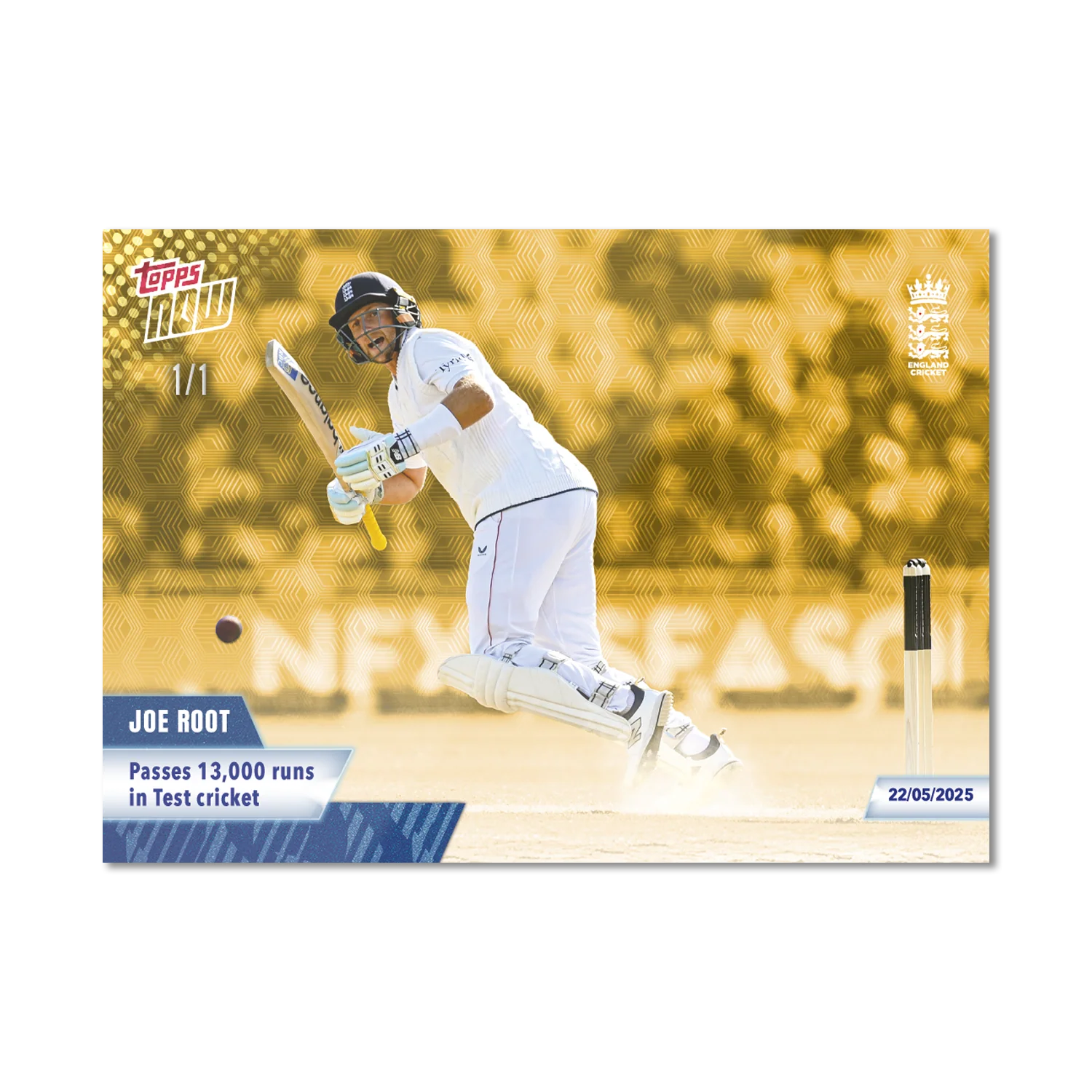 Joe Root - 2025 ECB Topps NOW® Card 5 - PR: 23