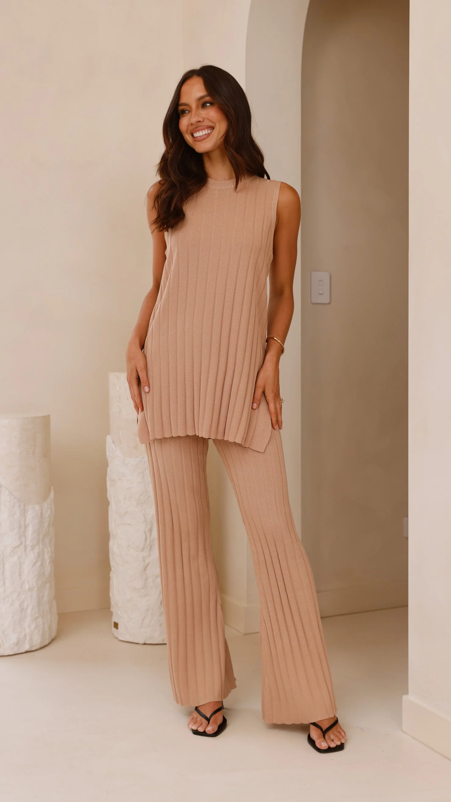 Megan Knit Pants - Camel