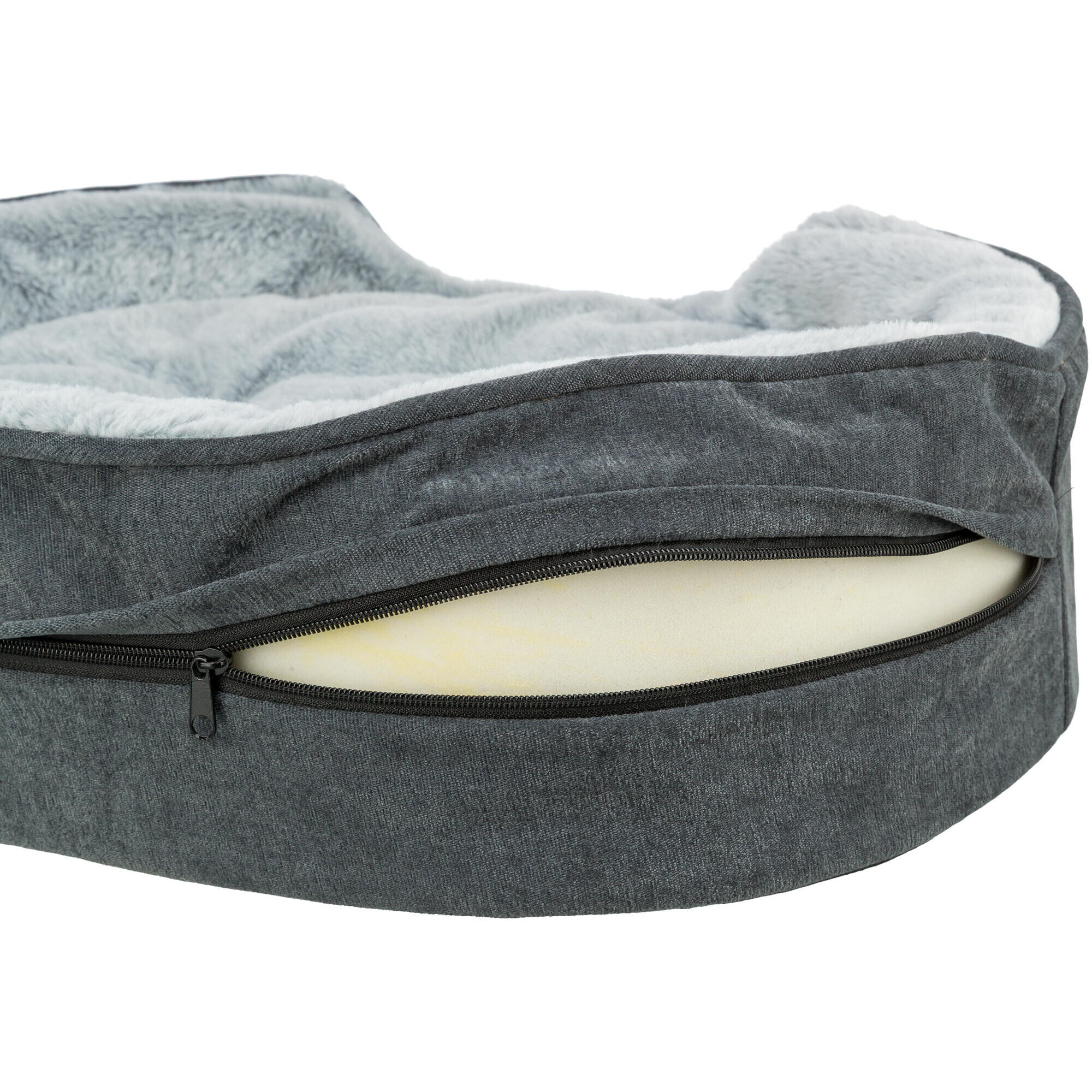 Trixie Vital Lino Soft Oval Bed - Gray - 60 x 45 cm