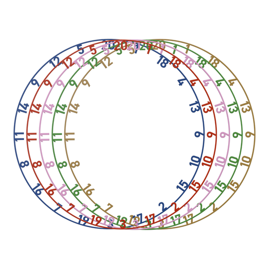 Bulls NL Number Ring Set - 5 Colors