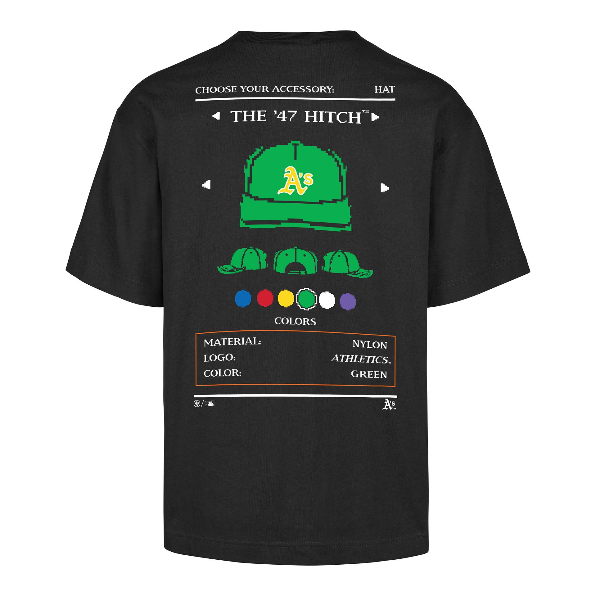 Athletics 8-Bit Hero Foundation MLB T-Shirt Black