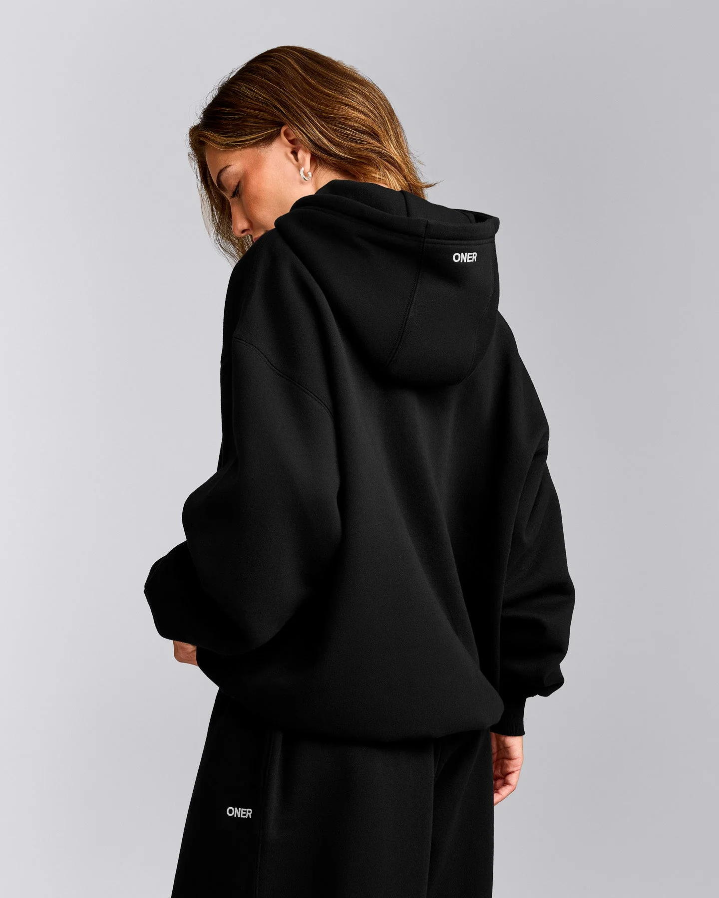 Foundations Cosy Oversized Hoodie | Black