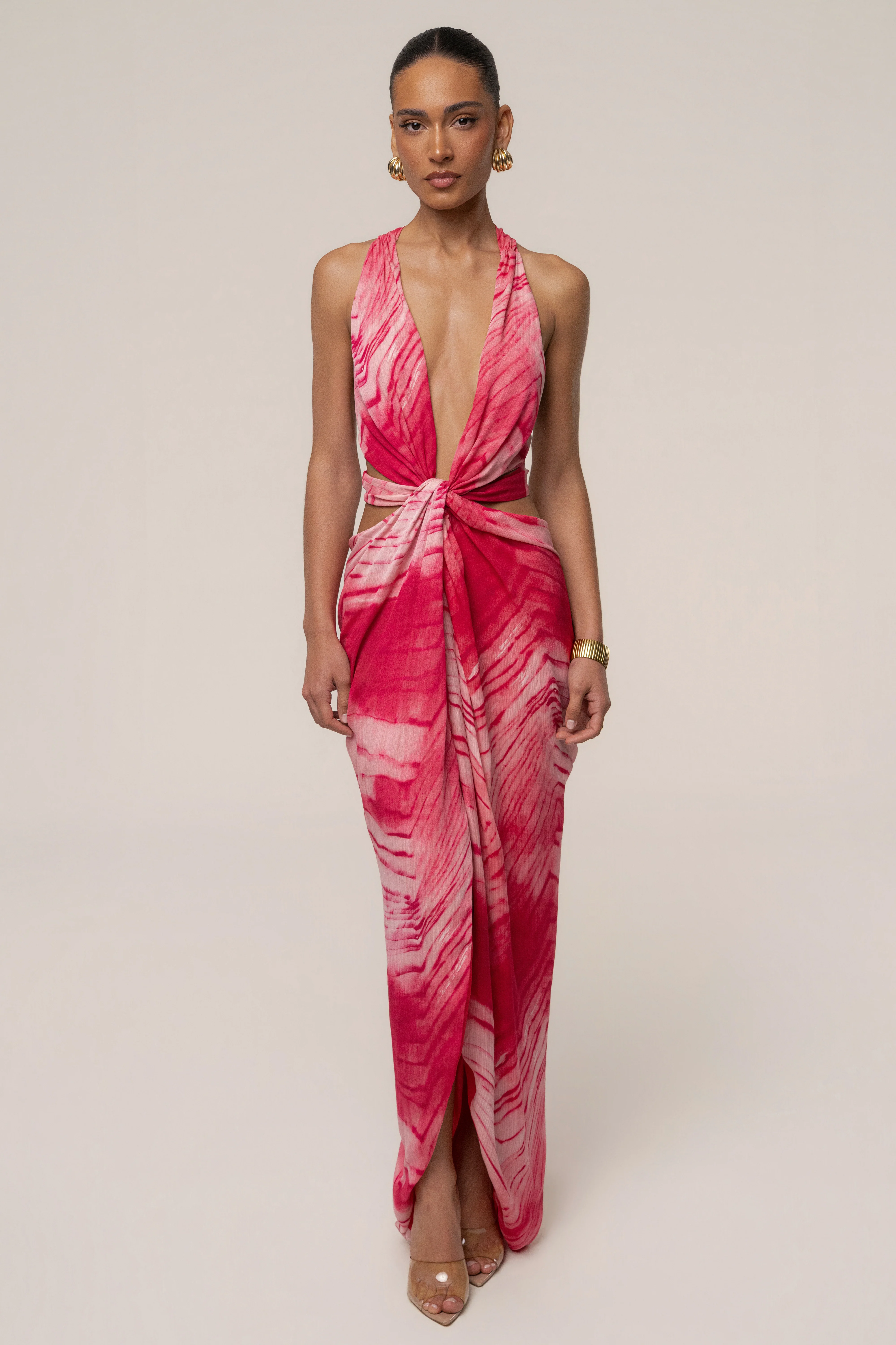 Cherry Coastline Maxi Dress
